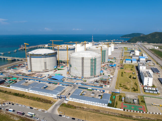 LNG terminal in Zhejiang Province, China.